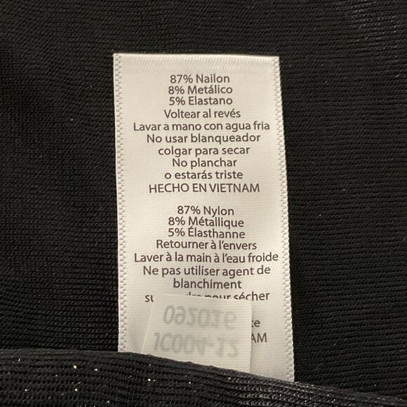 NWT LuLaRoe Julia Medium Black Gold Metallic Dress Geometric Pattern Mid-Length - Picture 10 of 12